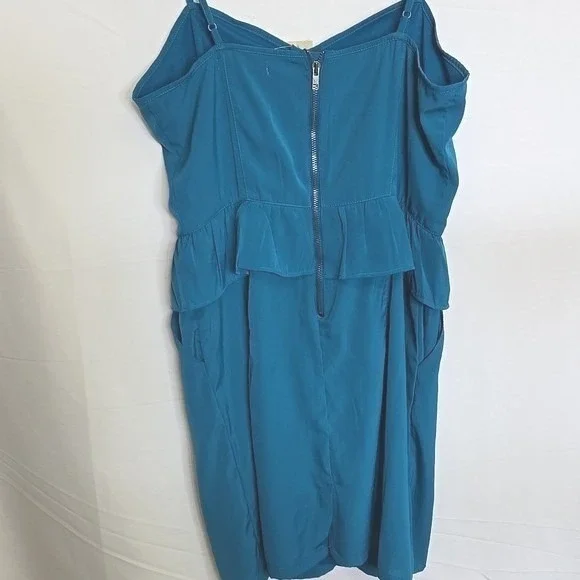 American Eagle Outfitters Peplum Dress, Blue, Womens Size 4 - Picture 2 of 6
